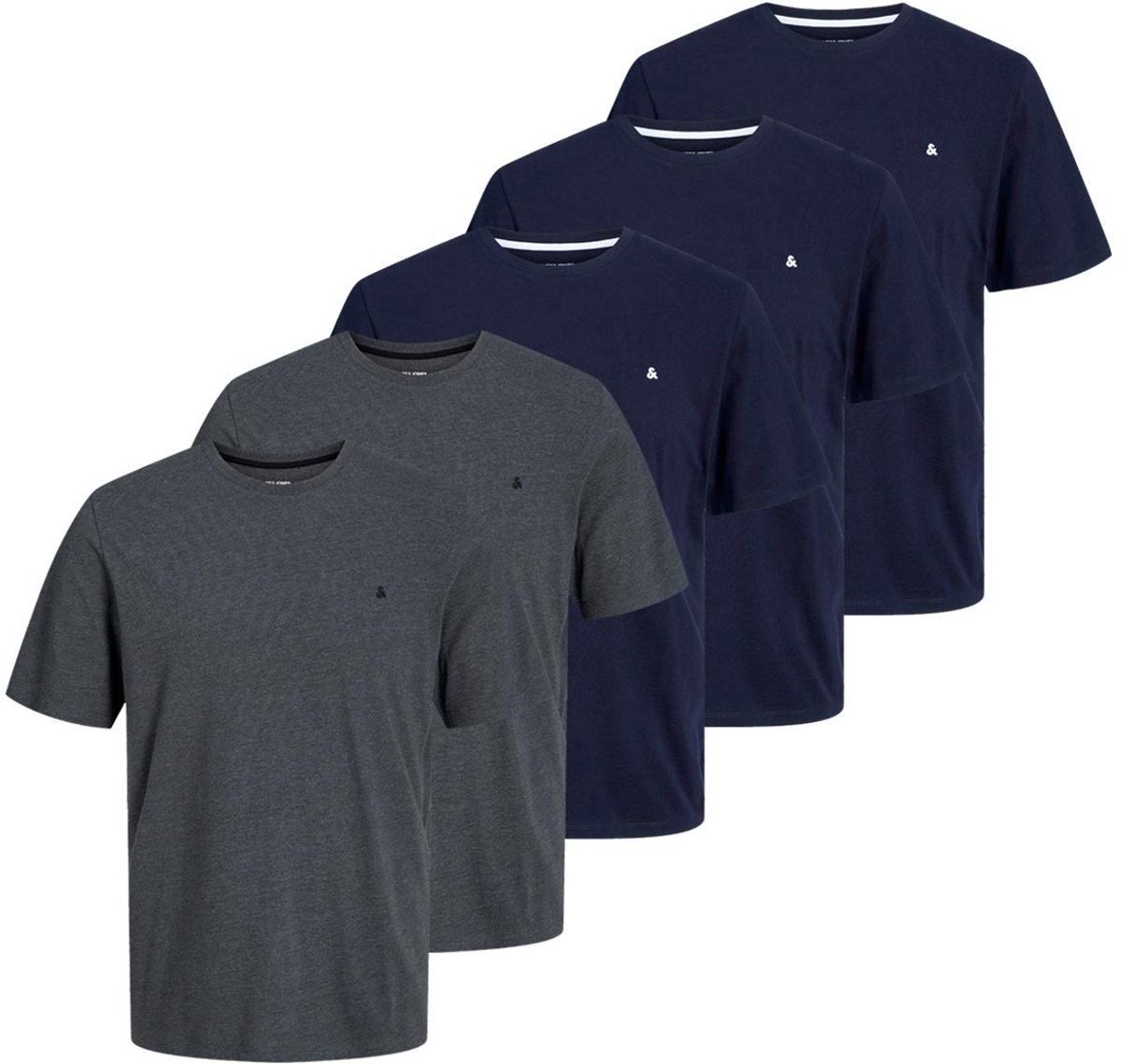 Jack & Jones Heren t-shirt 5 pack Essentials
