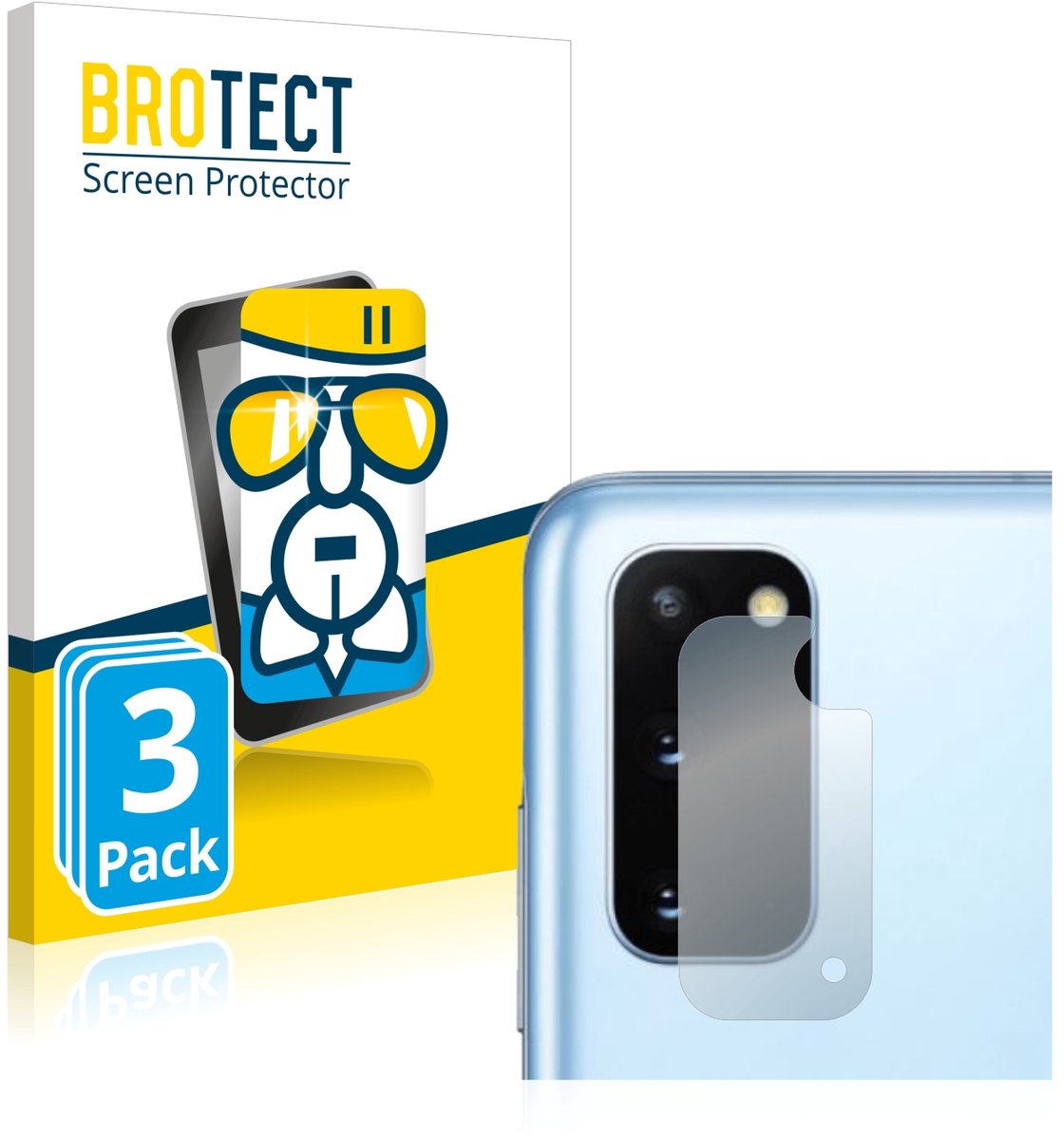 Screenprotector 3 Stuks voor Samsung Galaxy S20 / 5G (Camera) Beschermglas transparant