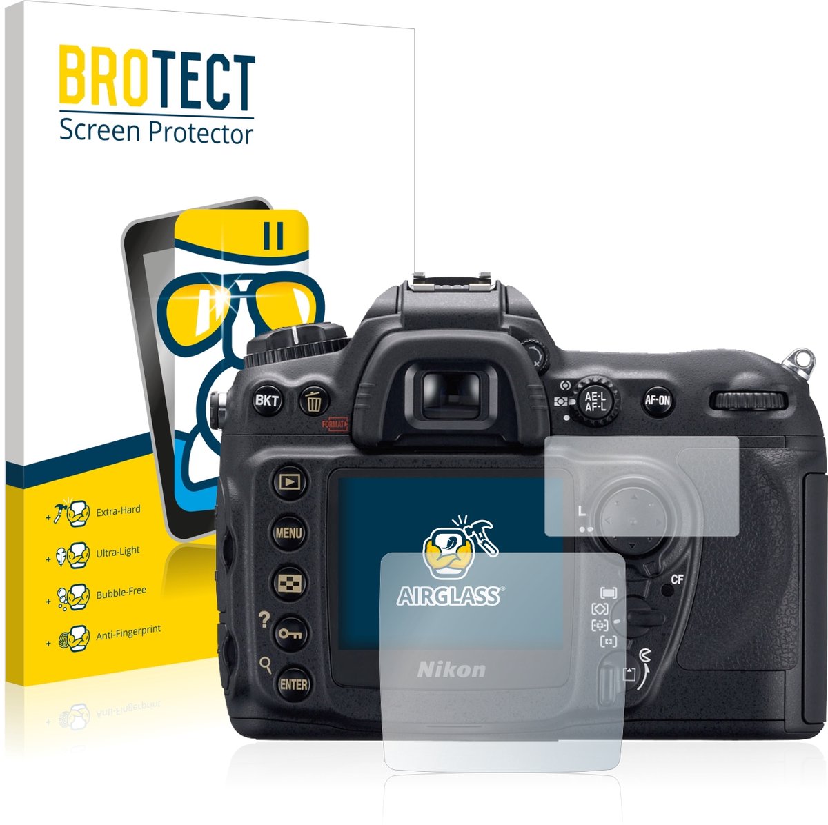 Screenprotector voor Nikon D200 Beschermglas transparant