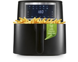 GOURMETmaxx heteluchtfriteuse 6,5 l Airfryer | Friteuse met touchscreen, 9 functies, 11 programma's | Minibakoven – bakken met bijna geen olie | Airfryer-accessoires vaatwasmachinebestendig