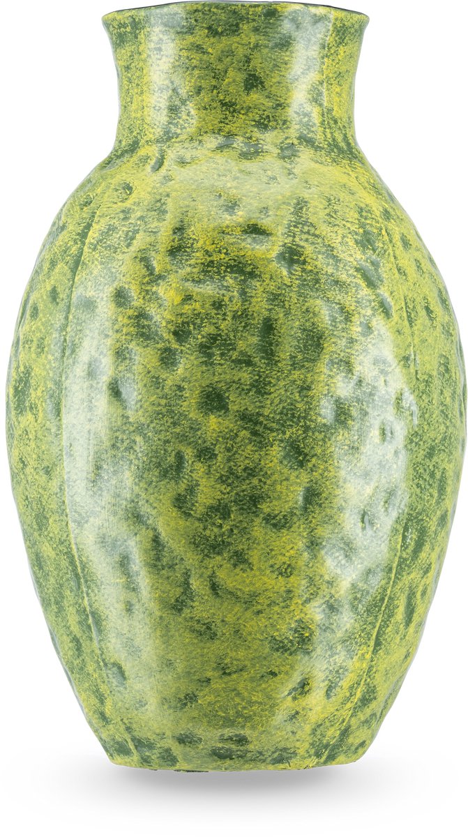 Easyplants | Vaas Nook 26 cm groen | Keramiek | Ovaal | groen | Japandi stijl | Design Vaas