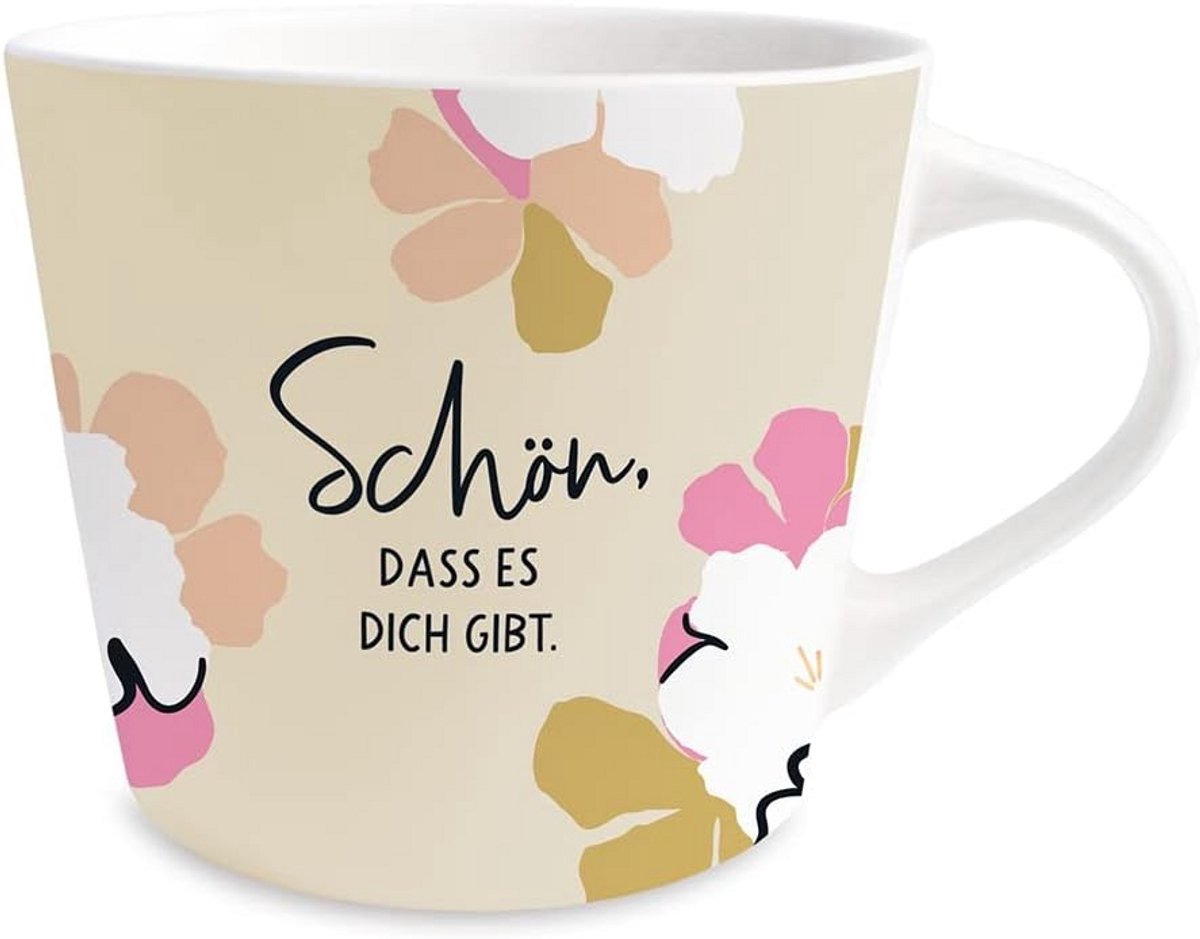 Luxe Porseleinen Koffiemok met 100% Echt Goud - Groot Inhoud 420 ml