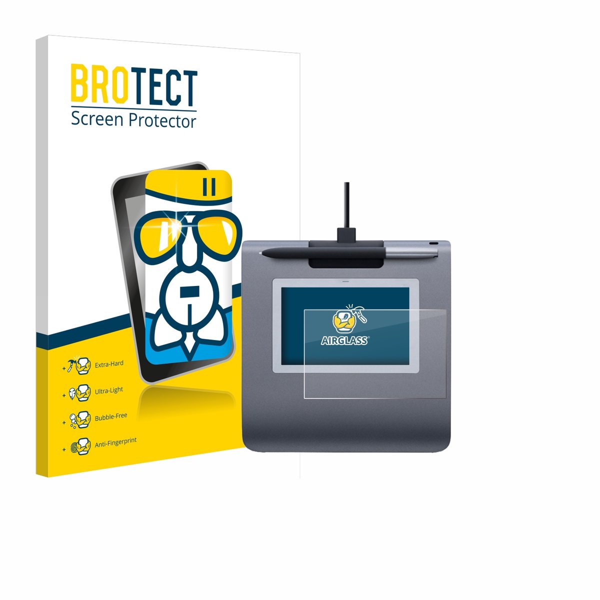 Screenprotector voor Wacom STU-430 Beschermglas transparant