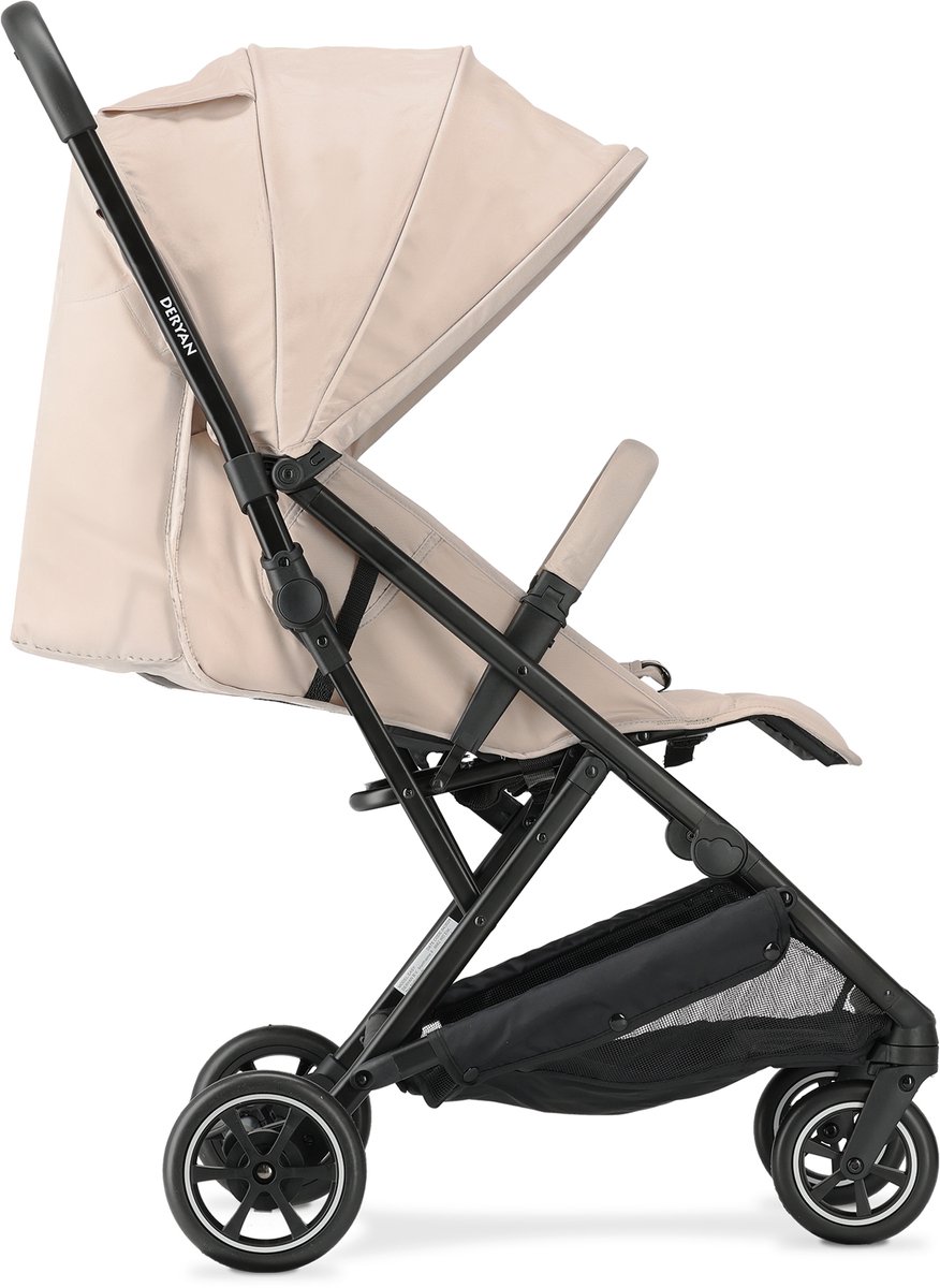 Bol.com Deryan Easy Luxe Buggy - Lichtgewicht - Compact - Inklapbaar - Taupe aanbieding