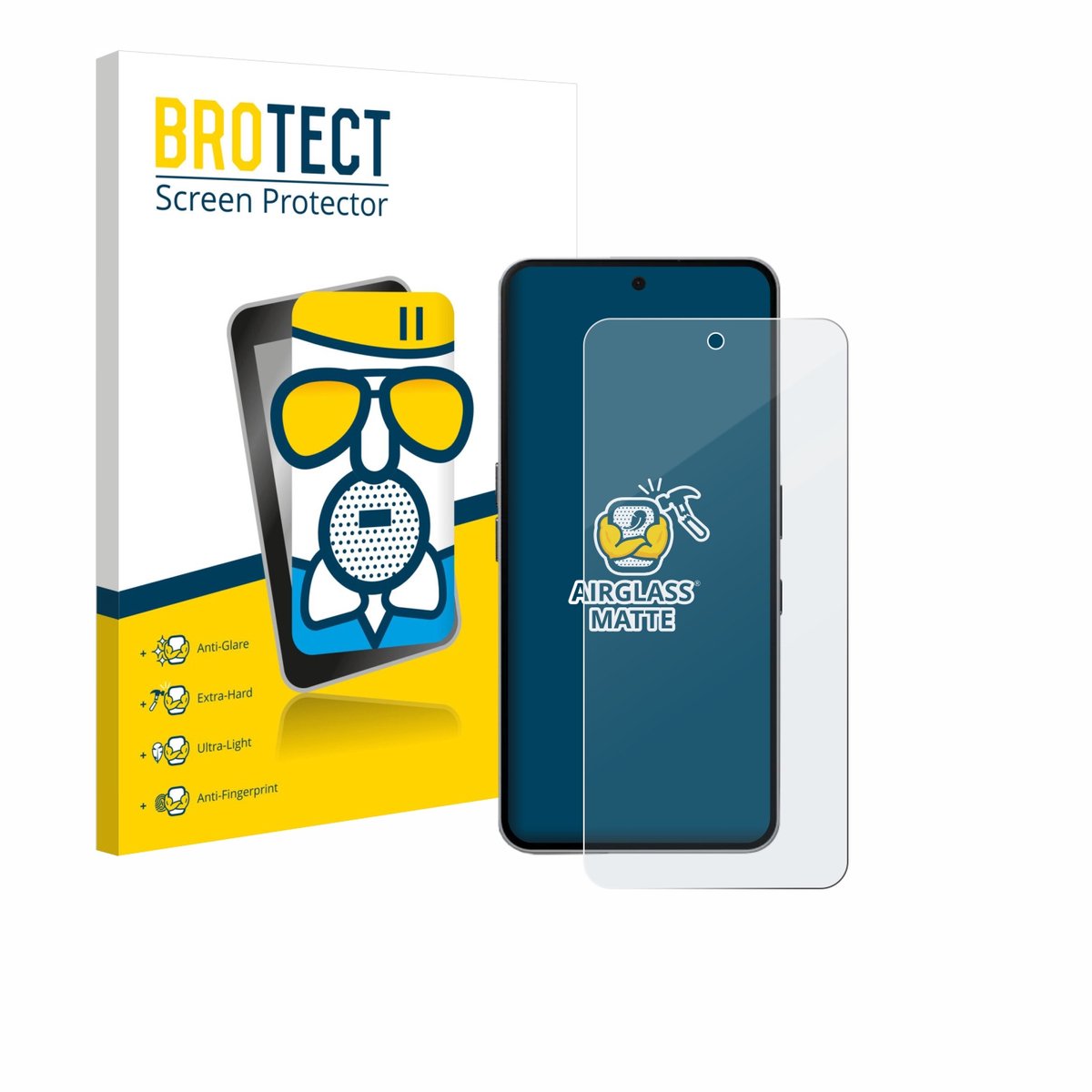 BROTECT - Screenprotector voor Nothing Phone (3a) Pro - Folie Beschermfolie Beschermglas matte