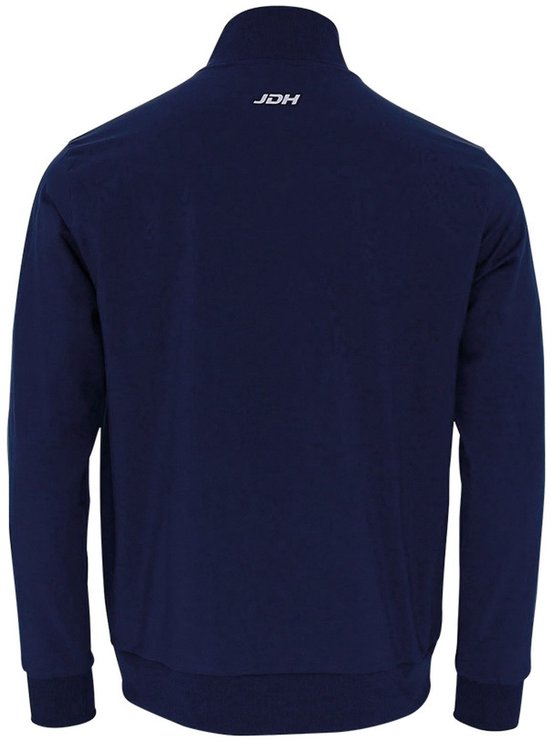 Veste d'entraînement bleu marine avec logo JDH au dos.