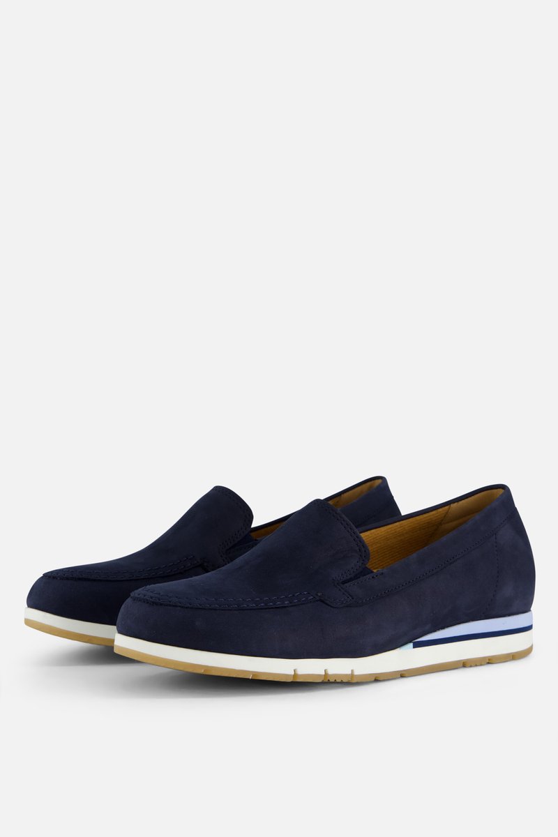 Gabor Instappers blauw Nubuck - Maat 8