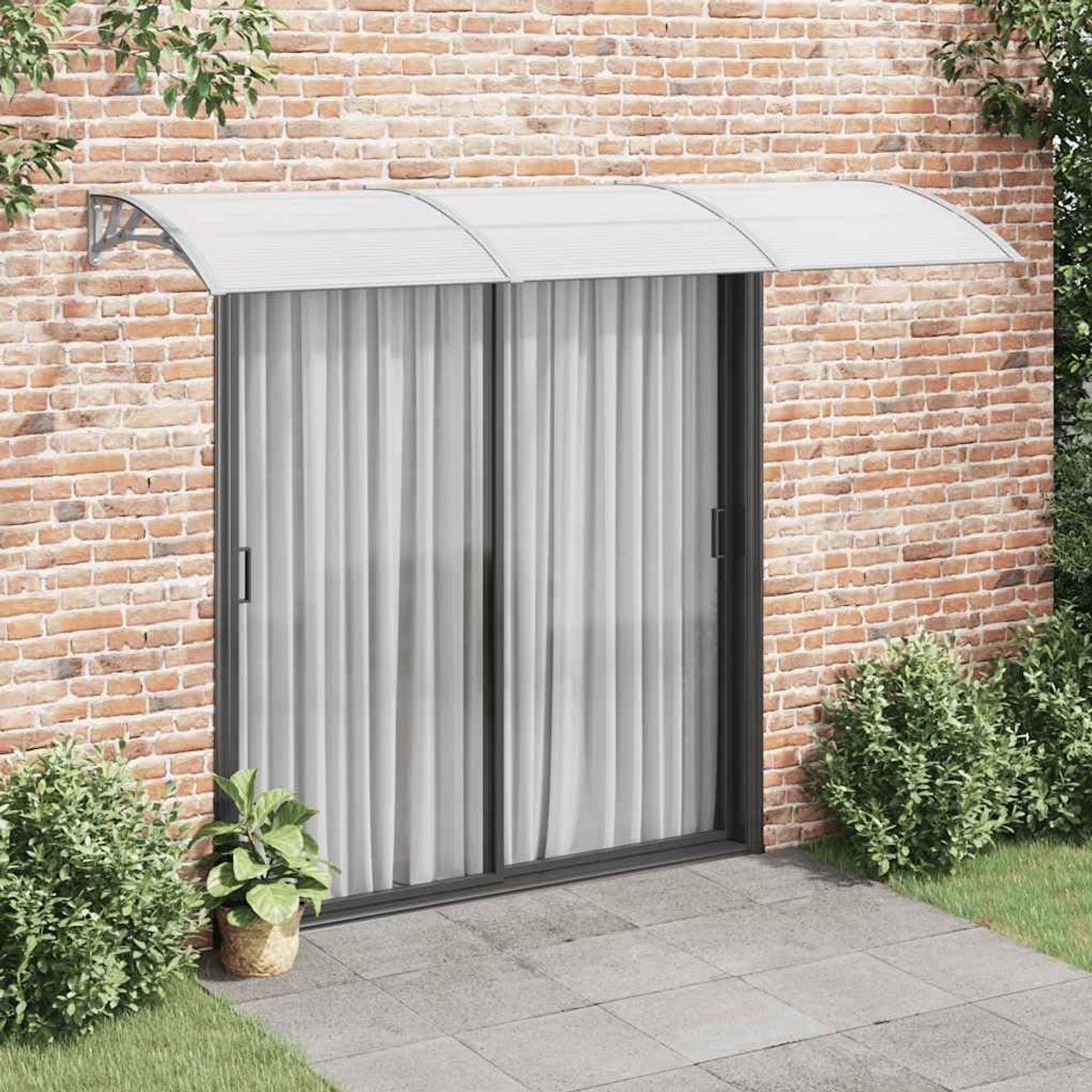 Deurluifel Overkapping Regenbescherming 300 x 80 cm Polycarbonaat