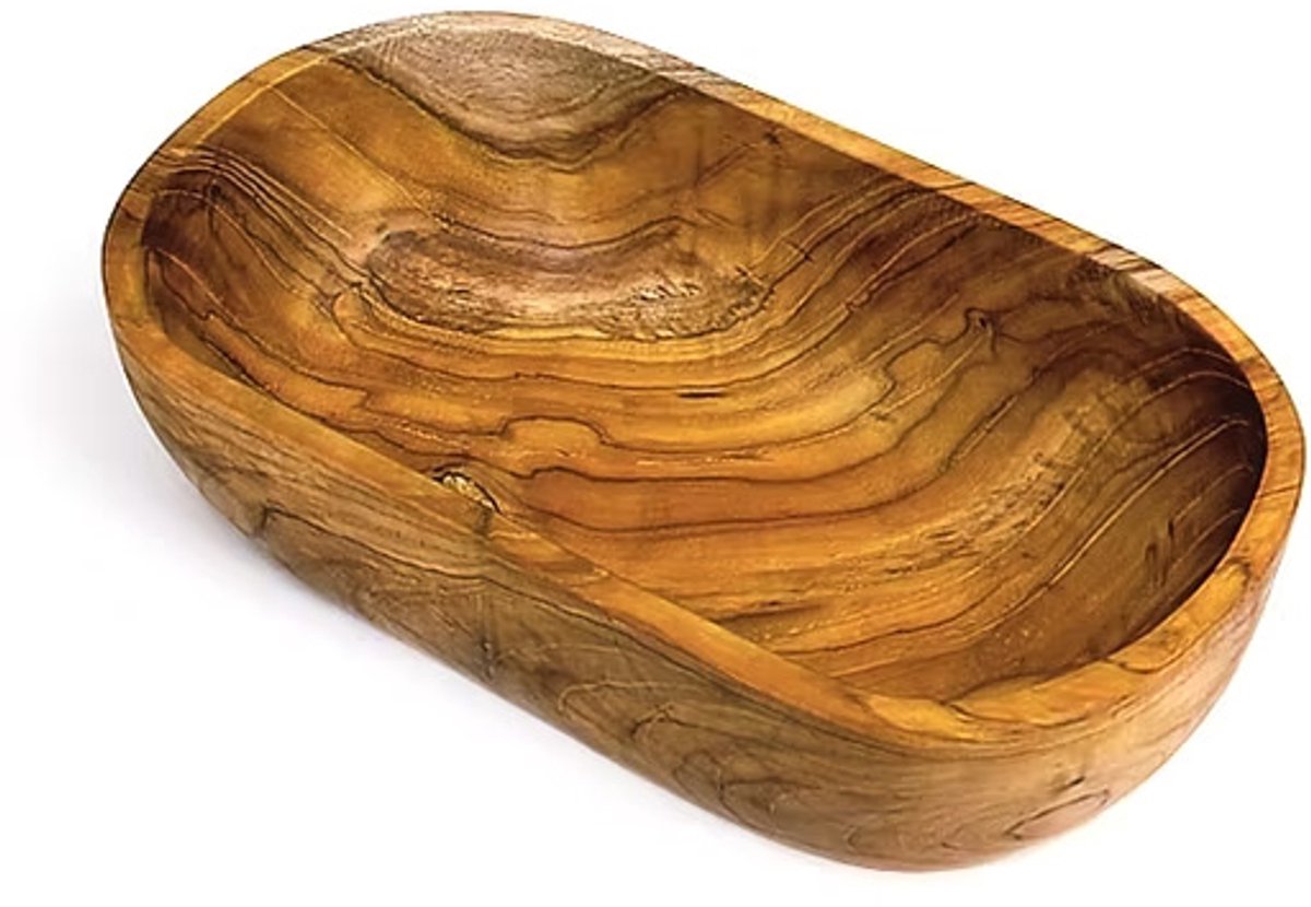 Cantika Living-Deep Oval Bowl-Teakhout-Brede Kom