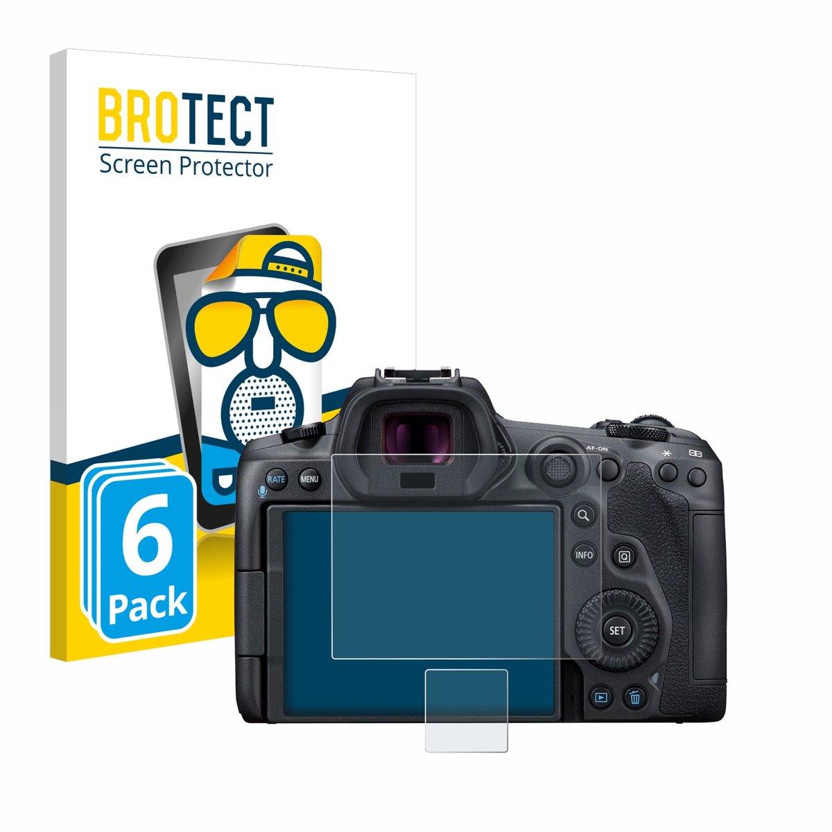 BROTECT - Screenprotector voor Canon EOS R5 - Folie Beschermfolie matte 6 Stuks