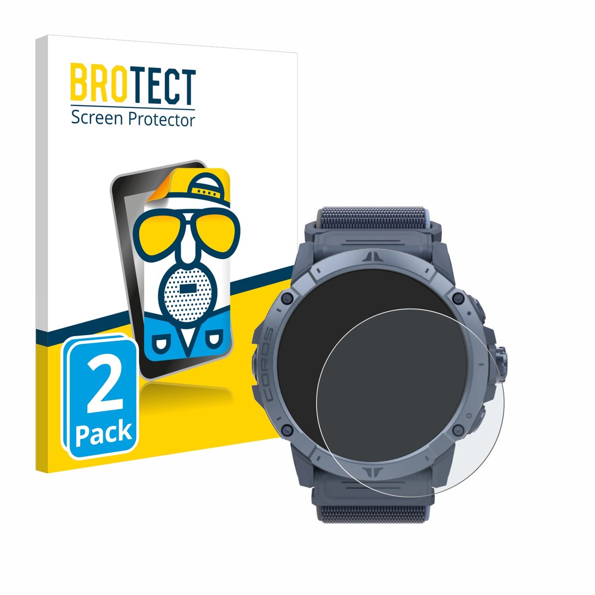 BROTECT - Screenprotector voor Coros Vertix 2S - Folie Beschermfolie matte 2 Stuks