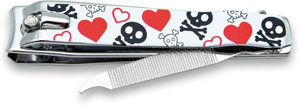 Pedicure Nagelknipper met Nagelvijl - Luxe Skull Design Kwaliteitsstaal