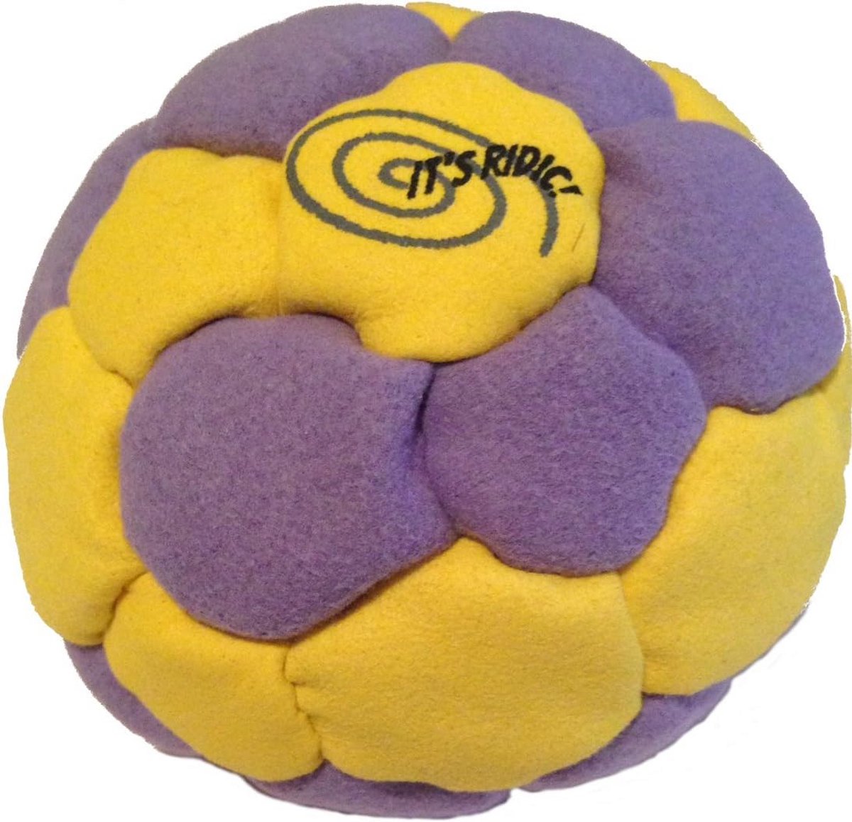 Footbag Pellets Gevuld 32 Panel Paars Geel - Stevige Hacky Sack voor Tricks