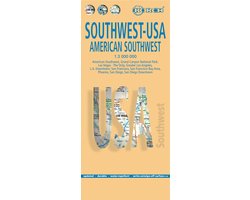 USA 2. American Southwest 1 : 3 000 000. Road Map + City Maps