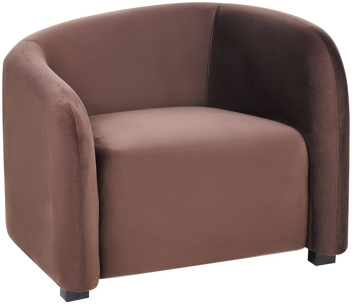 VELTADA - Fauteuil - Bruin - Fluweel