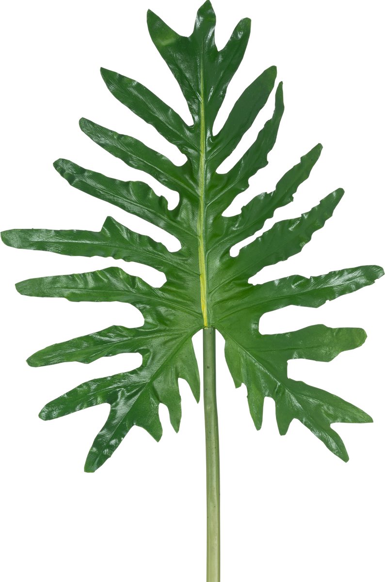 Easyplants | Kunstblad Philodendron 90cm | Zijde | Nepbloemen | groen | Onderhoudsvrij | Kant-en-klaar