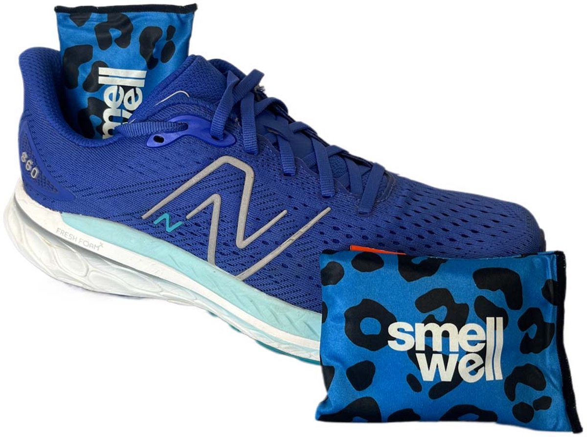 SmellWell - Active - schoenverfrisser - schoenendroger - geurvreter - stinkende schoenen - schoenverzorging - Leopard Blue