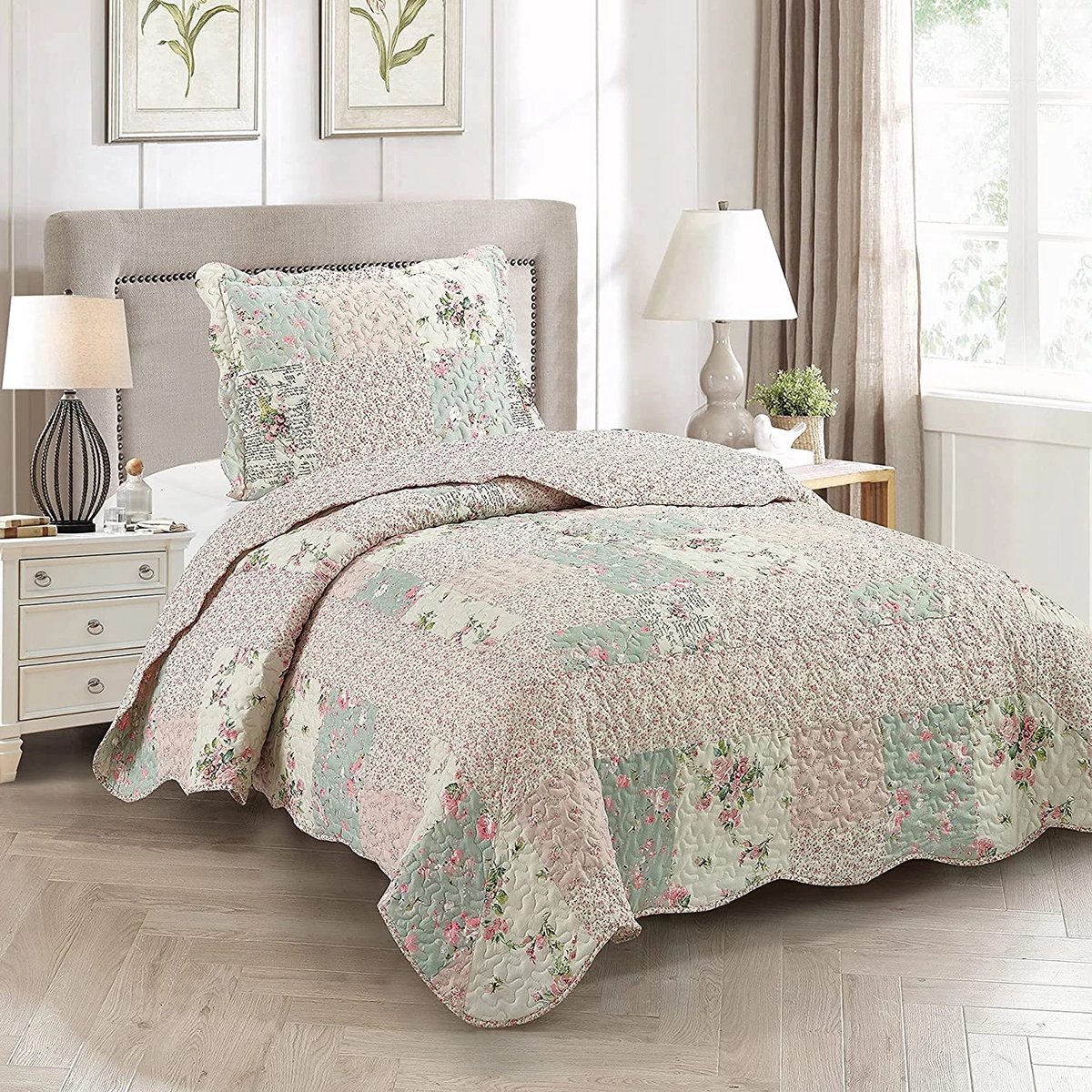 Lavandoux - Bedsprei - Quilt - Rosebud - 160x220cm - 1-persoons - Roze — cadeau in Wonen & Interieur - foto 6