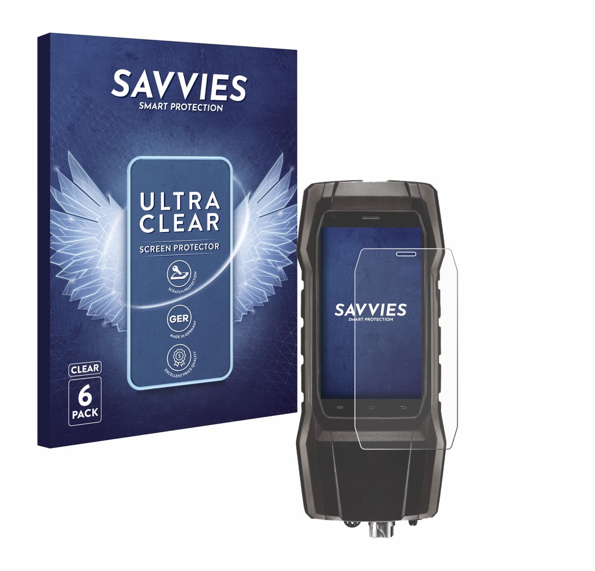 Savvies - Screenprotector voor Testo 300 - Folie Beschermfolie transparant 6 Stuks
