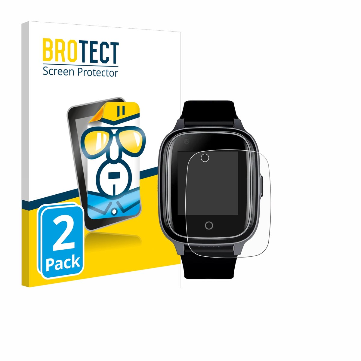 BROTECT - Screenprotector voor SaveFamily Senior - Folie Beschermfolie transparant 2 Stuks