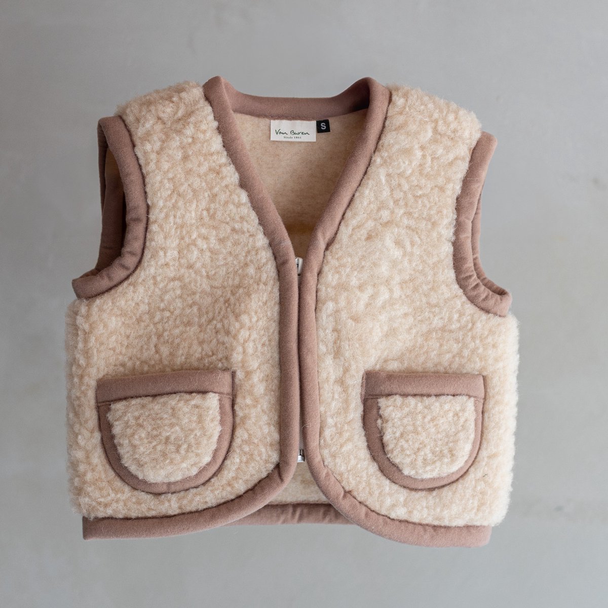 Wollen kinderbodywarmer Nilo Camel - 4 maten