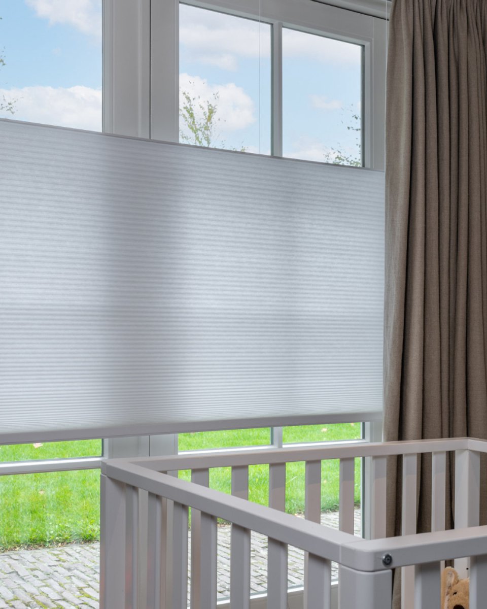Dutchblinds Plisségordijnen - lichtdoorlatend - Wit - 160 x 250 cm - Raamdecoratie op maat