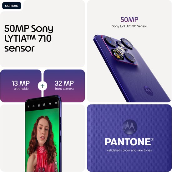 Motorola moto edge 70 fusion - 8/258GB - PANTONE Orient Blue