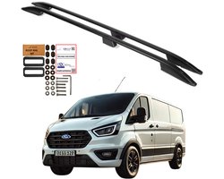 Dakrails voor Ford Transit Custom Short van 2012 tot 2023, kleur zwart.