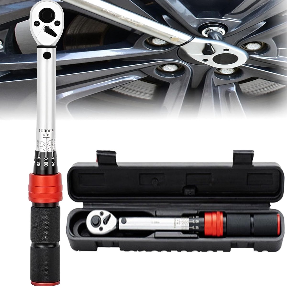 Zeynomax- Momentsleutel 1/4" voor Fiets 2-20Nm - Verstelbaar - Wiel 72 Tandaandrijving - Klikmomentsleutel voor Onderhoud van Fiets en Motorfiets