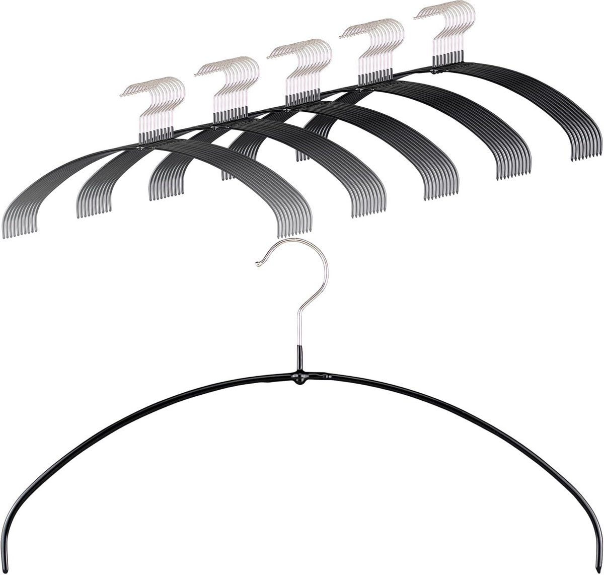 Antislip Kleerhangers Lichtgewicht Set van 50 - Ruimtebesparend en Duurzaam
