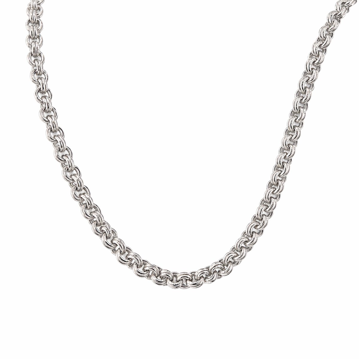 Lange Zilveren Ketting - Jasseron Schakel - 100 cm