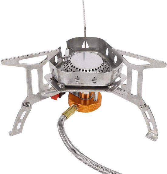 Draagbaar Camping Gasfornuis Rvs Opvouwbaar Lichtgewicht Outdoor Kachel van Draagbaar — afbeelding 2