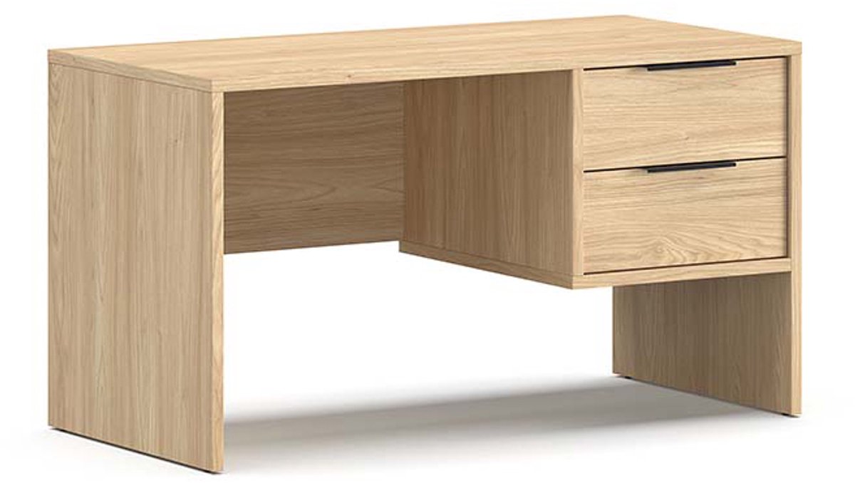 Bureau Runa Acacia - 130x66cm - Met opbergruimte - Hoogte 72 cm - Met lades