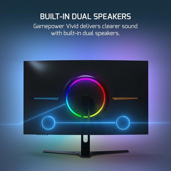Gebogen LED Gaming Monitor 27 inch 300 Hz Full HD 1080P VA 1500R HDR FPS van Merkloos — afbeelding 5