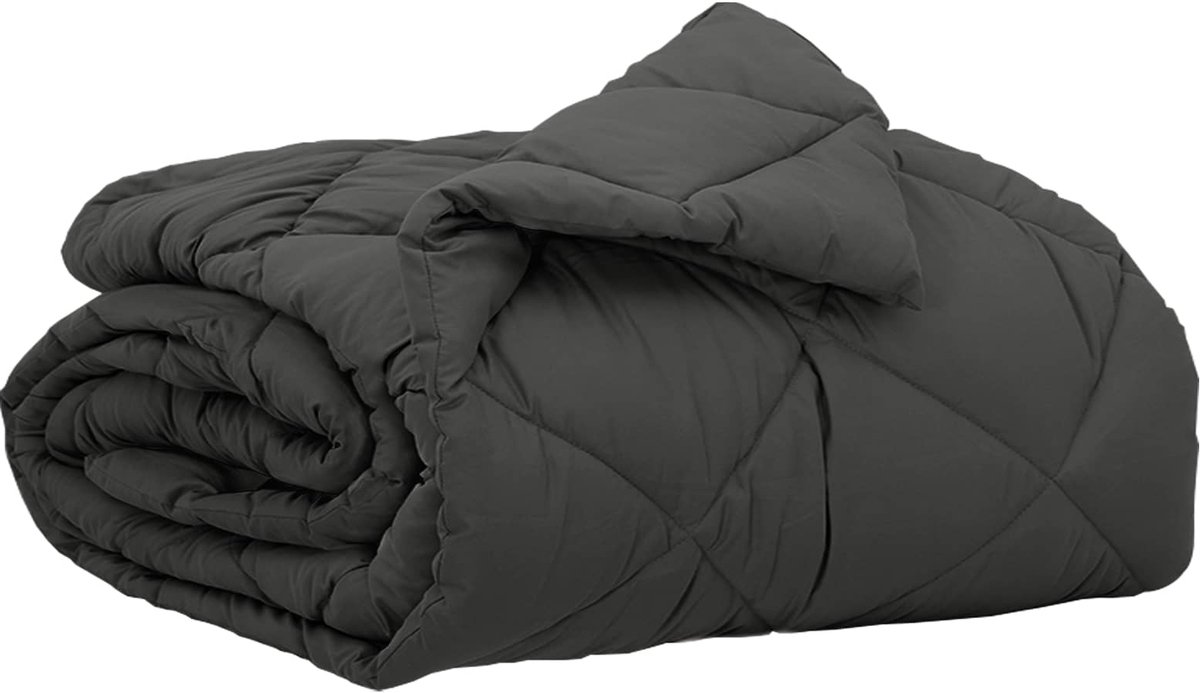 vidaXL - Zomer - Deken - Antraciet - 220 - x - 155 - cm - Microvezel