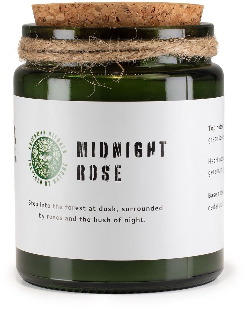 Ancient Wisdom Greenman Woodwick sojakaars - Midnight Rose Roos