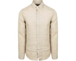 Steppin' Out Overhemd Linnen Beige - Maat 3XL - Heren - Casual Shirt