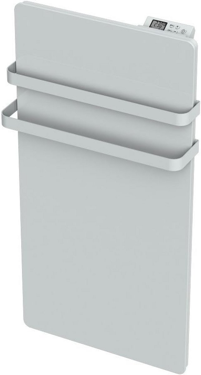 Luxe Handdoekradiator Wit 1000W met Glazen Paneel en Digitale Timer