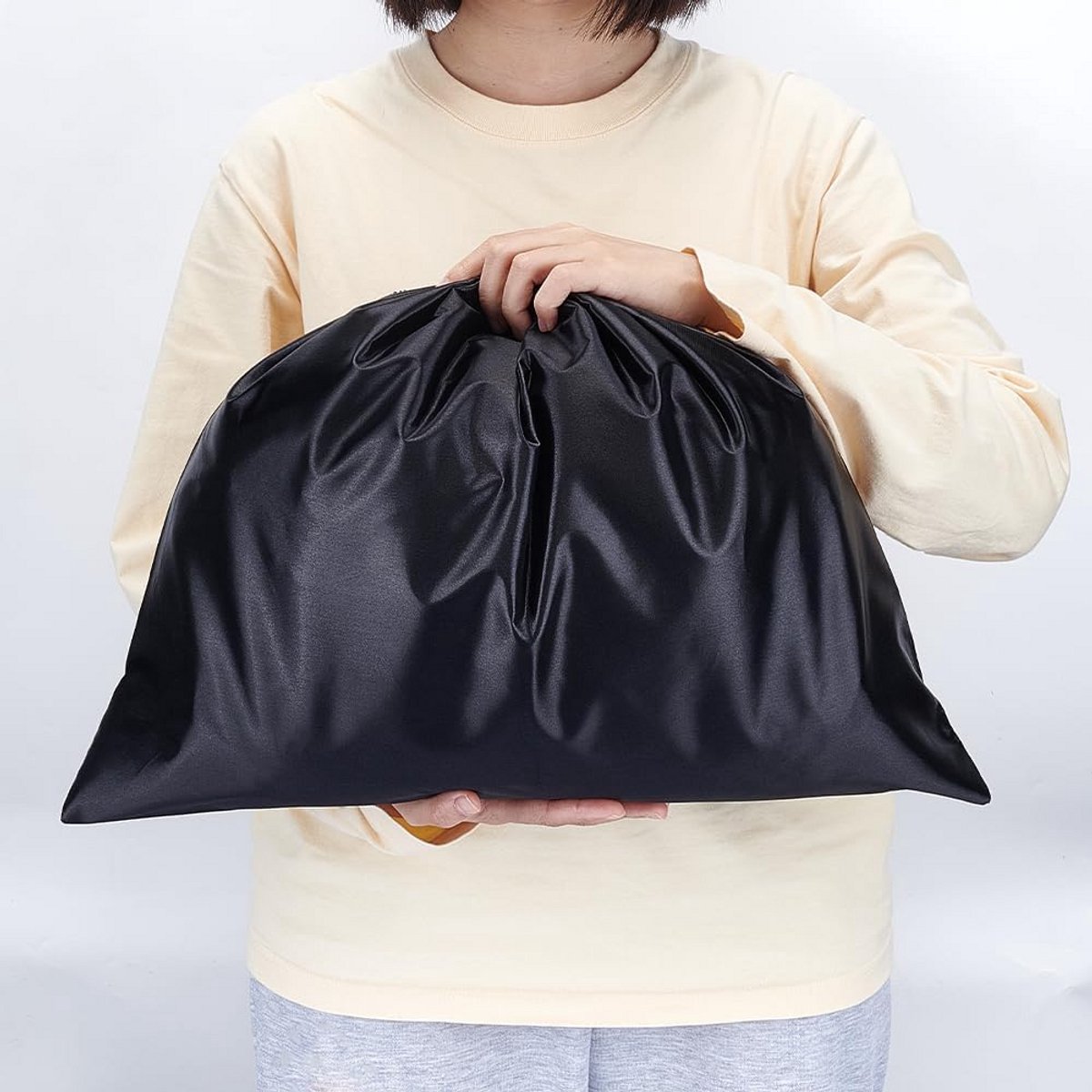 12x Grote Stofzakken met Trekkoord voor Handtassen, Schoenen en Laarzen - Zwart 39.7x50 cm