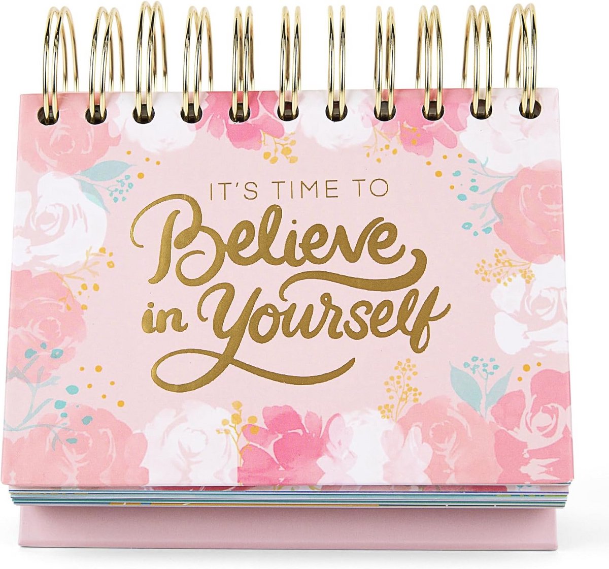 Inspirerende Staande Flip-Kalender voor Elke Dag: Motivatie en Positiviteit op Bureau