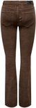 Bruine corduroy broek met rechte pijpen, zichtbaar achterpand.