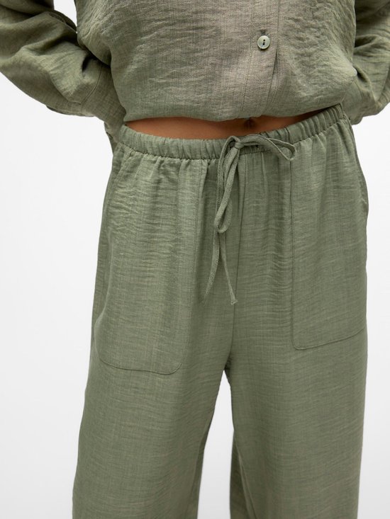 Pantalon Vero Moda Vmmelaney Hw Loose Pant Wvn Ga Noos 10316385 Couronne de laurier/mélange Taille femme - XS