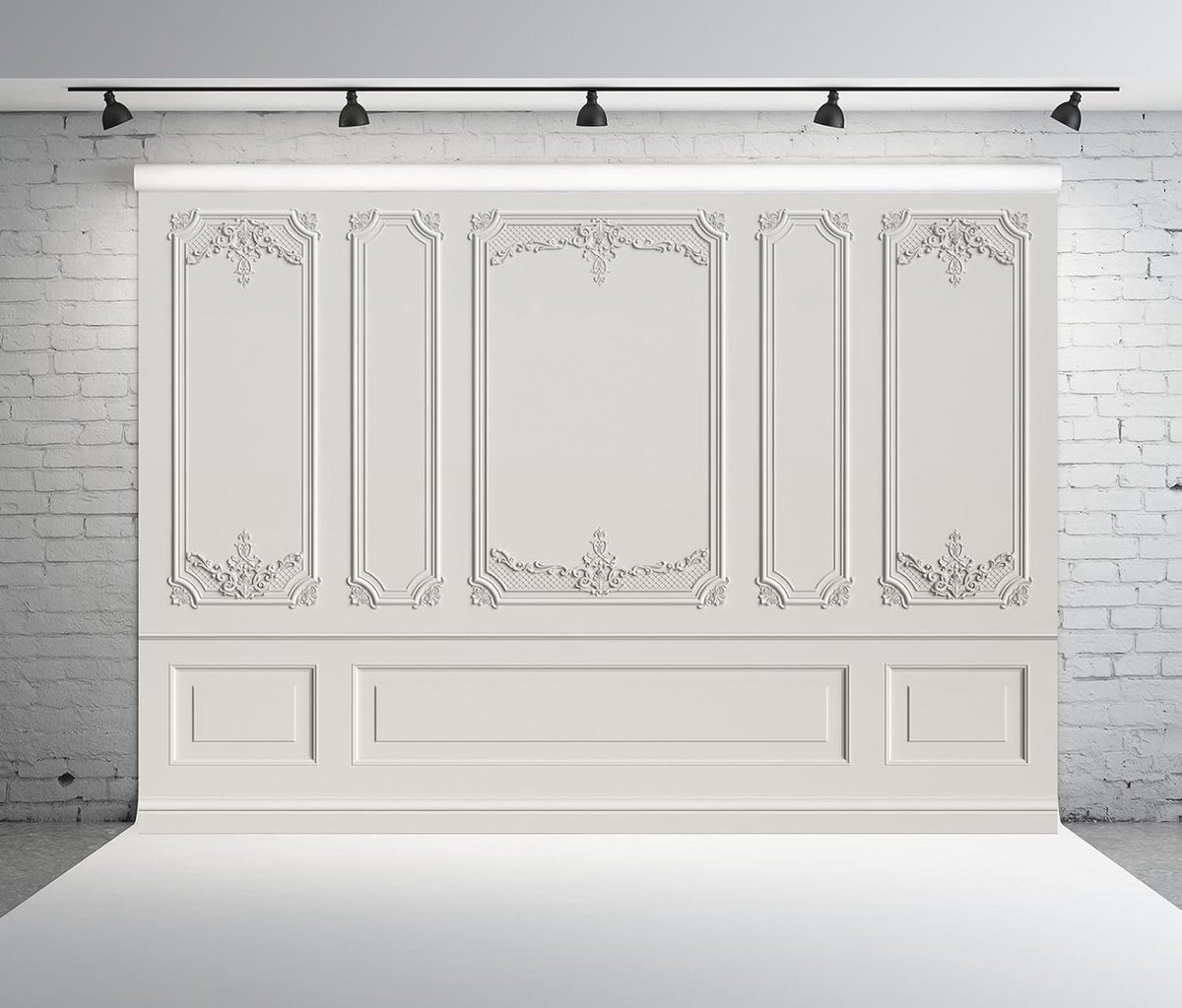 Fotostudio Achtergrond Wanddecoratie 210x150cm Vintage Witte Muur Klassiek Interieur