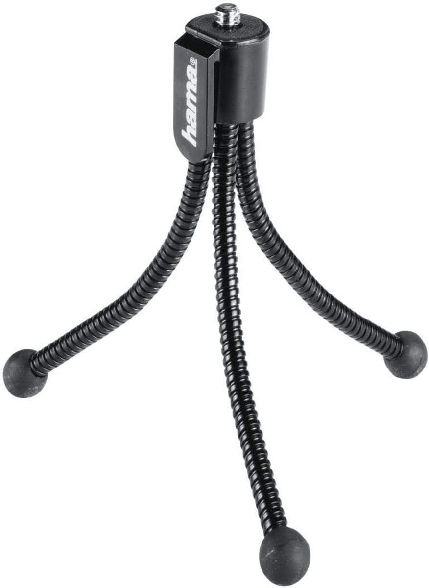 Flexibele mini-statief voor smartphone en camera met dubbele klem