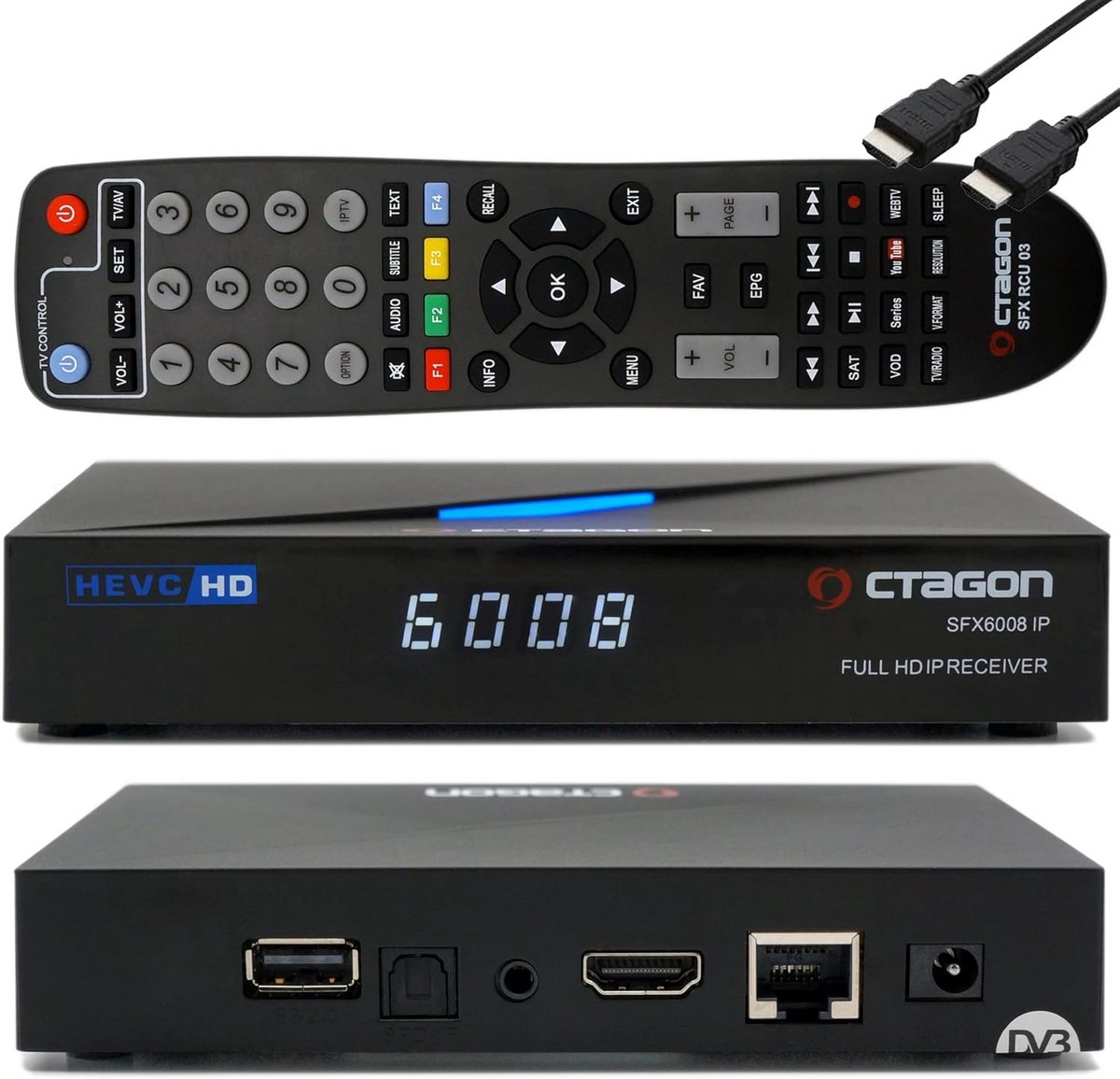 Full HD Satelliet Ontvanger met Linux E2 & IP TV Client - H.265 HEVC Media Speler