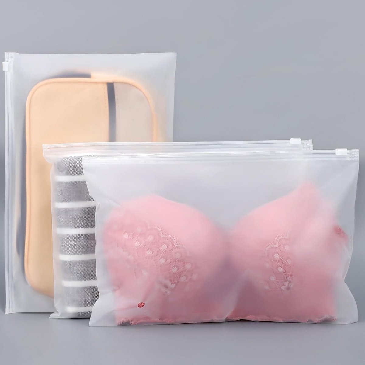 25x Hersluitbare Frosted Reiszakken (30x20cm) - Kleding & Opbergzakken met Ventilatie