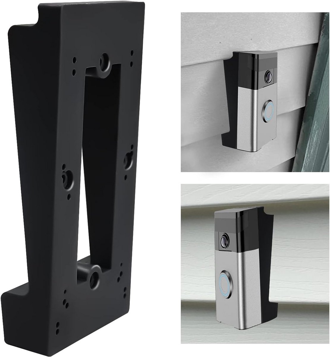 Montagebeugel voor Videodeurbel op Vinyl Gevelbeplating - Hoekaanpassing voor Rechte Camera