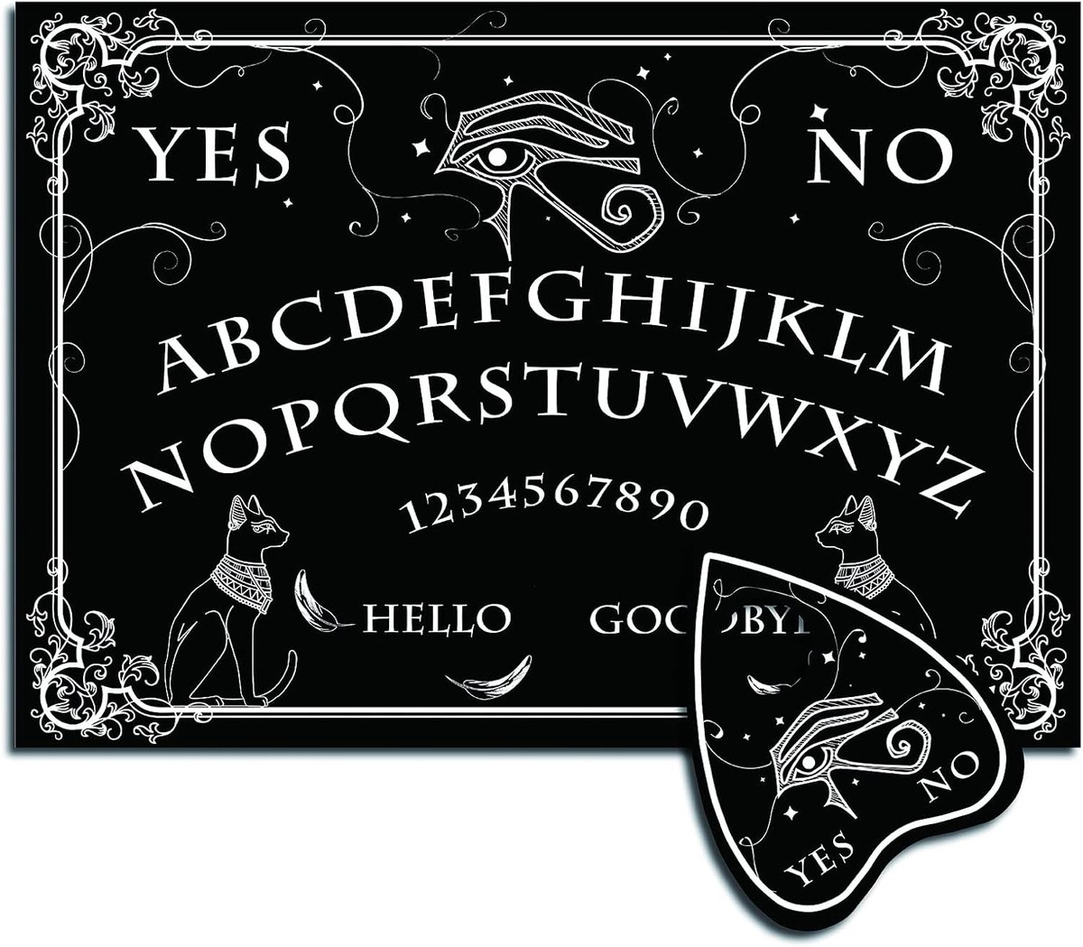 Houten Ouijabord met Planchette voor Waarzeggerij en Decoratie