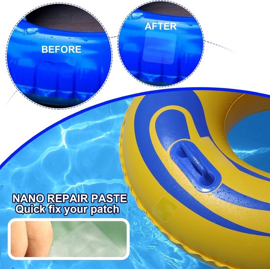 10x Zelfklevende PVC Reparatiepleisters voor Zwembad en Opblaasbare Artikelen - Transparant van Merkloos — afbeelding 5