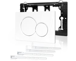 Bedieningspanelen - Geschikt voor Geberit UP320/UP300 & SIGMA01/20/21/30/40/50 - Toiletten bedieningsplaat - 2-toets spoeling - WIT
